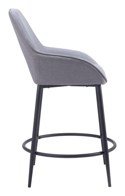 Vila Counter Stool (Set of 2) Gray Counter Stools TriadCommerceInc   