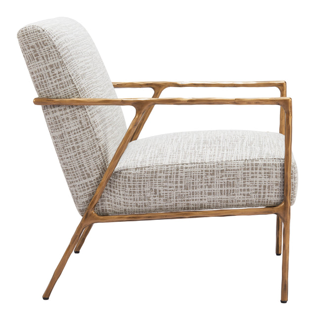 Norrebro Accent Chair Beige Frost Chairs TriadCommerceInc   