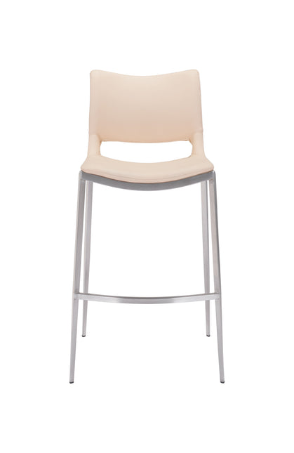 Ace Barstool (Set of 2) Light Pink & Silver Barstools TriadCommerceInc   