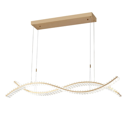 Charlotte Brushed Gold 40-Watt, Integrated Led, Chandelier Chandeliers TriadCommerceInc   