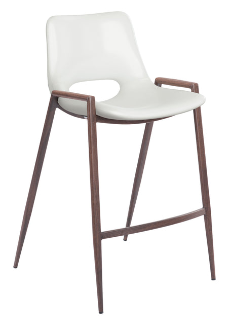 Desi Counter Stool (Set of 2) White & Walnut Counter Stools TriadCommerceInc Default Title  