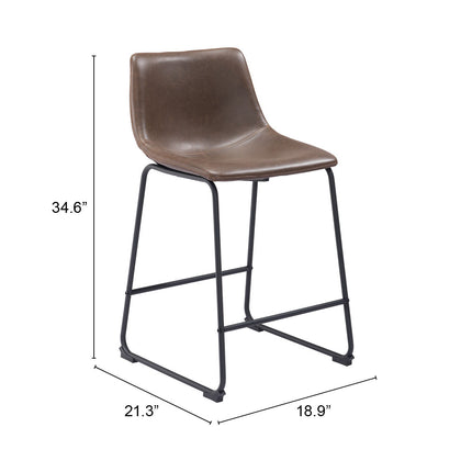 Smart Counter Stool (Set of 2) Vintage Espresso Counter Stools TriadCommerceInc   