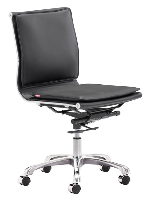 Lider Plus Armless Office Chair Black Chairs TriadCommerceInc Default Title  