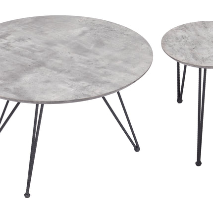 Kerris Coffee Table Set (2-Piece) Gray & Black Coffee Tables TriadCommerceInc   