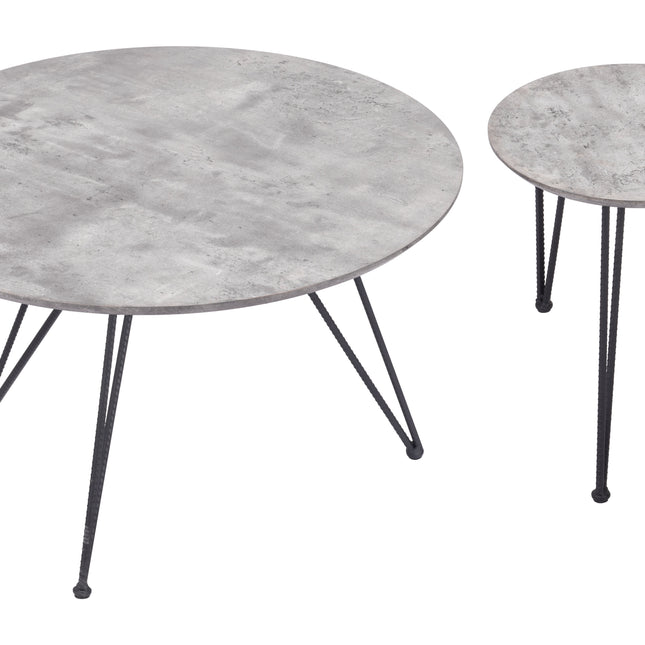 Kerris Coffee Table Set (2-Piece) Gray & Black Coffee Tables TriadCommerceInc   
