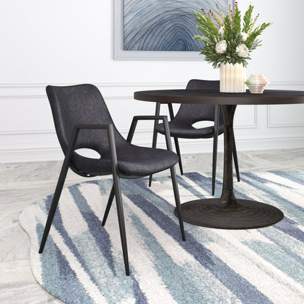 Desi Dining Chair (Set of 2) Black Chairs TriadCommerceInc   