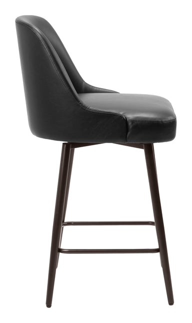 Keppel Swivel Counter Stool Black & Bronze Counter Stools TriadCommerceInc   