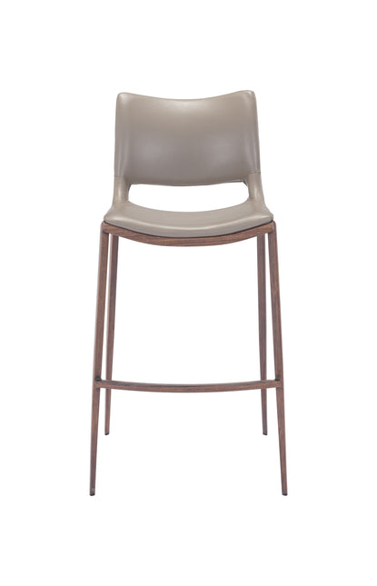 Ace Barstool (Set of 2) Brown & Walnut Barstools TriadCommerceInc   