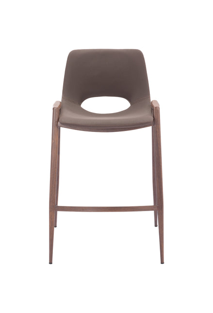 Desi Counter Stool (Set of 2) Brown & Walnut Counter Stools TriadCommerceInc   