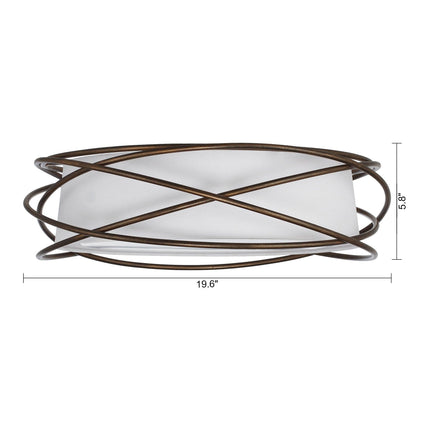 20" Modern Brown LED Flush Mount Ceiling Light Indoor Home Decor > Lighting > Ceiling Lights TriadCommerceInc