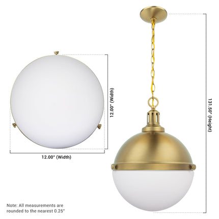 Aaron 12" 2-Light Gold Dimmable Pendant Light Fixture Home Decor > Lighting > Ceiling Lights > Pendant Lights TriadCommerceInc