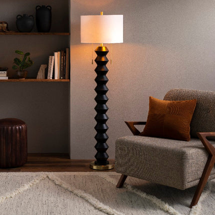 Zarina Modern Black Floor Lamp Lighting TriadCommerceInc