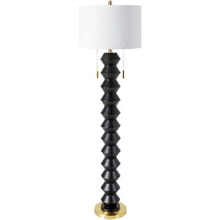 Zarina Modern Black Floor Lamp Lighting TriadCommerceInc 62"H x 17"W x 17"D