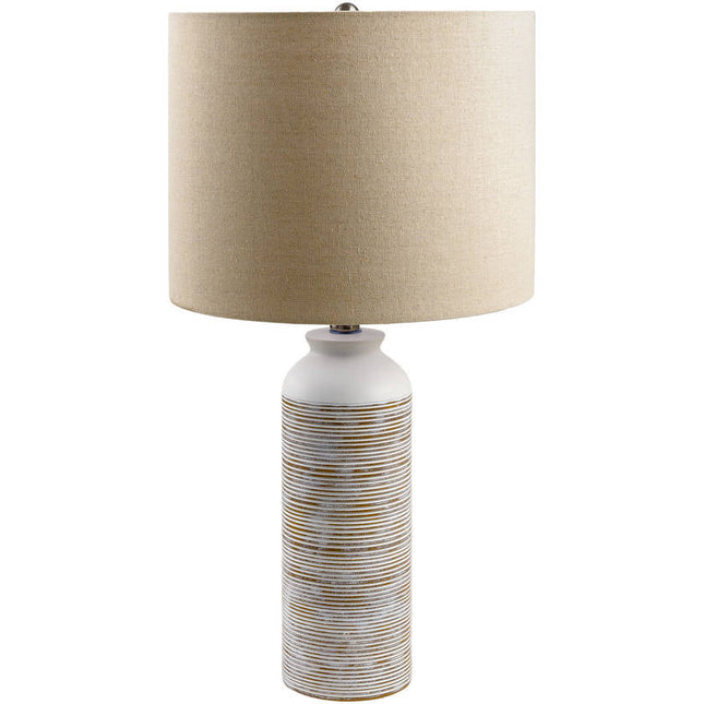 Darice Rustic White Table Lamp Lighting TriadCommerceInc 24"H x 13"W x 13"D