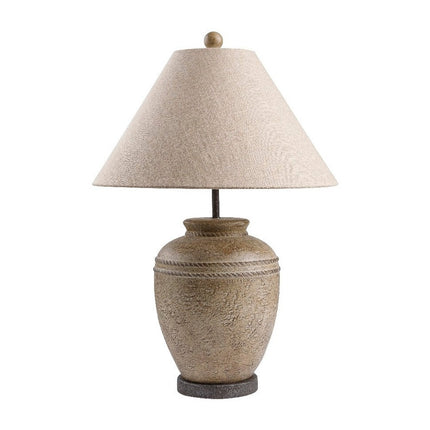 Leeana Traditional Beige Table Lamp Home Decor > Lighting > Lamp > Table Lamps TriadCommerceInc 25"H x 18"W x 18"D