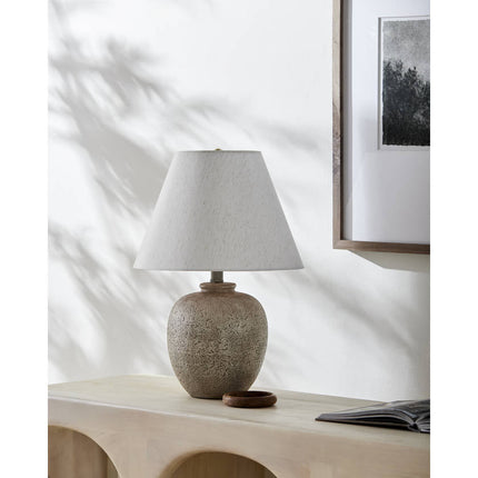 Riki Traditional Light Gray/Beige Table Lamp Home Decor > Lighting > Lamp > Table Lamps TriadCommerceInc