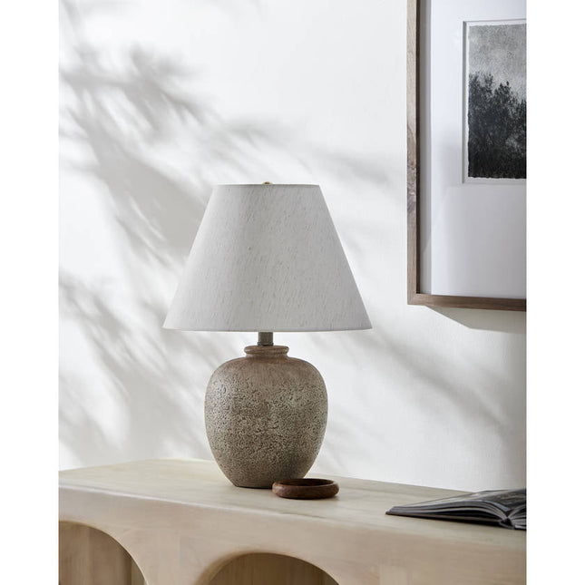 Riki Traditional Light Gray/Beige Table Lamp Home Decor > Lighting > Lamp > Table Lamps TriadCommerceInc