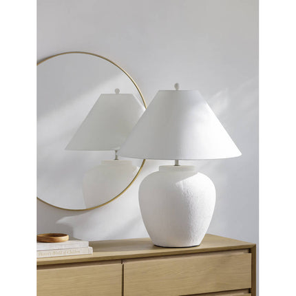 Wallasey Rustic White Table Lamp Home Decor > Lighting > Lamp > Table Lamps TriadCommerceInc