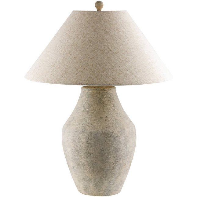 Paarlo Global Beige Table Lamp Home Decor > Lighting > Lamp > Table Lamps TriadCommerceInc 28"H x 22"W x 22"D