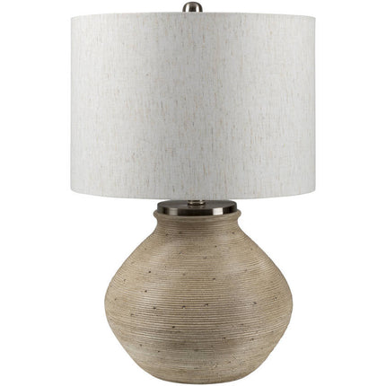 Genk Traditional Beige Table Lamp Home Decor > Lighting > Lamp > Table Lamps TriadCommerceInc 22"H x 14"W x 14"D
