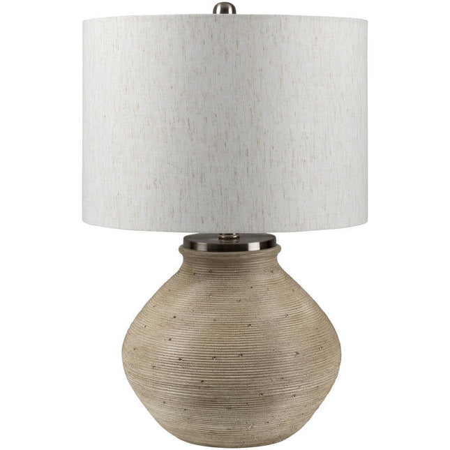 Genk Traditional Beige Table Lamp Home Decor > Lighting > Lamp > Table Lamps TriadCommerceInc 22"H x 14"W x 14"D