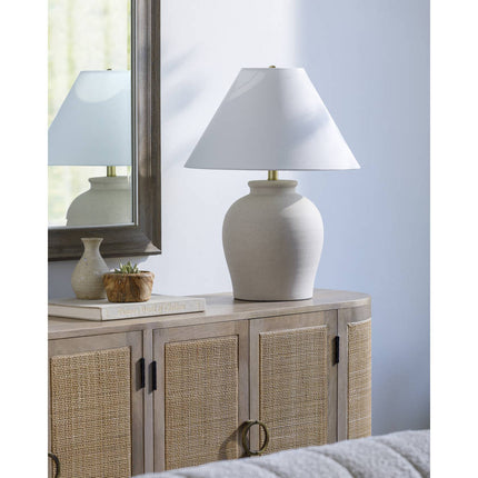 Reve Global Beige Table Lamp Home Decor > Lighting > Lamp > Table Lamps TriadCommerceInc