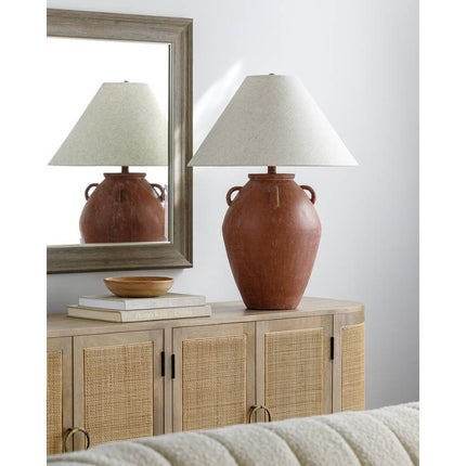 Kabir Global Red Table Lamp Home Decor > Lighting > Lamp > Table Lamps TriadCommerceInc