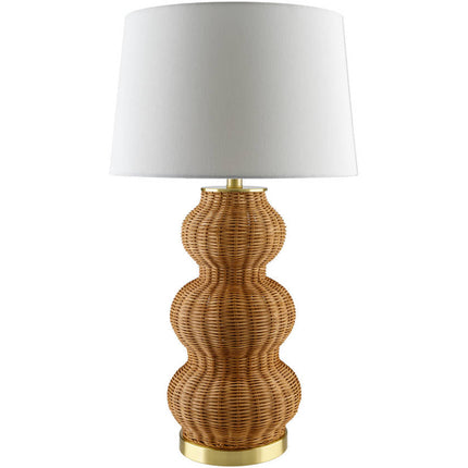 Ulanda Traditional Tan Table Lamp Home Decor > Lighting > Lamp > Table Lamps TriadCommerceInc 28"H x 16"W x 16"D