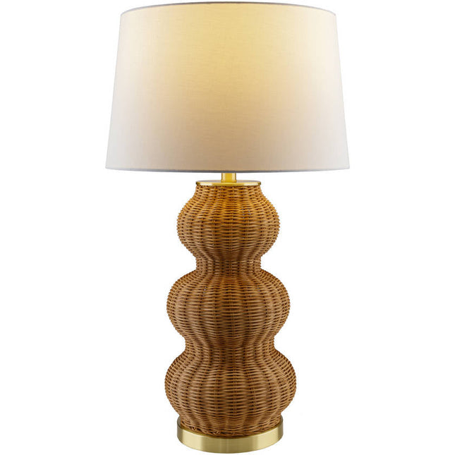Ulanda Traditional Tan Table Lamp Home Decor > Lighting > Lamp > Table Lamps TriadCommerceInc