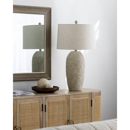 Malinda Global White/Wheat Table Lamp Lighting TriadCommerceInc