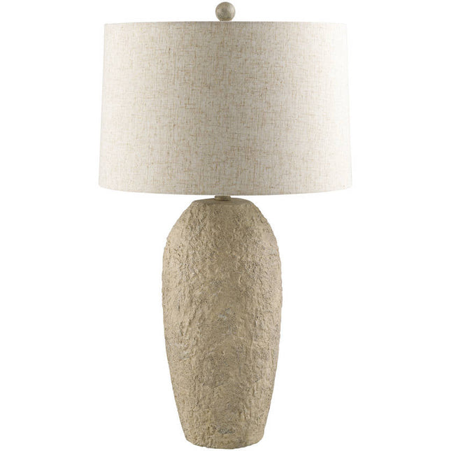 Malinda Global White/Wheat Table Lamp Lighting TriadCommerceInc 28"H x 16"W x 16"D