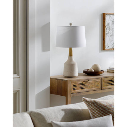 Alsion Modern Cream/White Table Lamp Home Decor > Lighting > Lamp > Table Lamps TriadCommerceInc