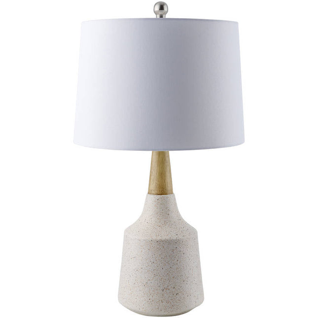 Alsion Modern Cream/White Table Lamp Home Decor > Lighting > Lamp > Table Lamps TriadCommerceInc 26"H x 15"W x 15"D
