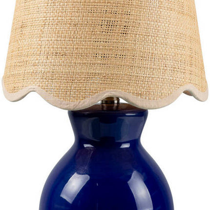 Reann Cottage Navy Table Lamp Home Decor > Lighting > Lamp > Table Lamps TriadCommerceInc 15"H x 8"W x 8"D
