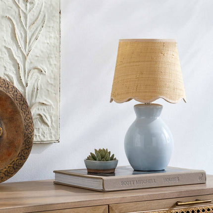 Reann Cottage Blue Table Lamp Home Decor > Lighting > Lamp > Table Lamps TriadCommerceInc