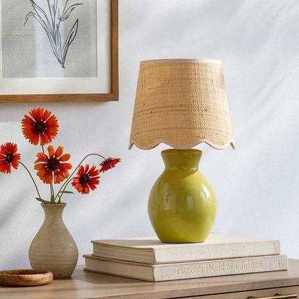 Reann Cottage Green Table Lamp Lighting TriadCommerceInc