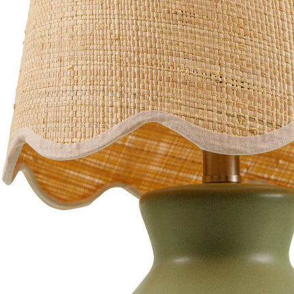 Reann Cottage Green/Beige Table Lamp Home Decor > Lighting > Lamp > Table Lamps TriadCommerceInc