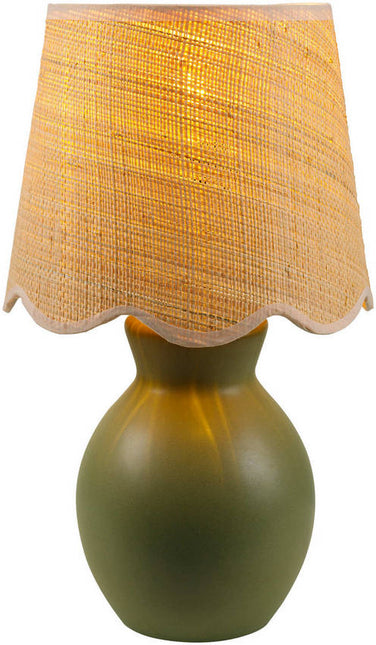 Reann Cottage Green/Beige Table Lamp Home Decor > Lighting > Lamp > Table Lamps TriadCommerceInc