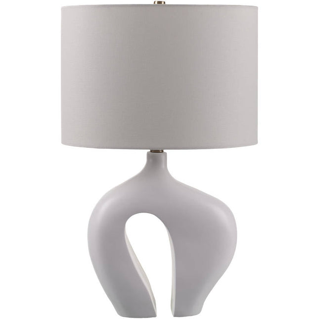 Latesa Traditional White Table Lamp Home Decor > Lighting > Lamp > Table Lamps TriadCommerceInc 25"H x 16"W x 13"D