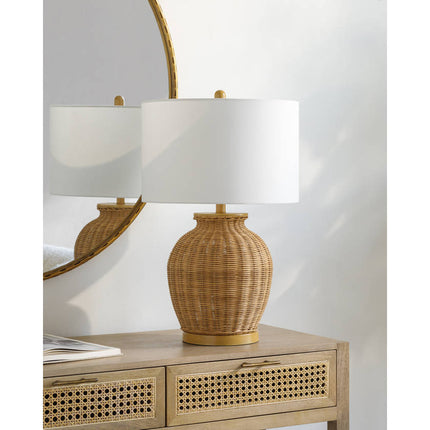 Rainie Cottage Beige Table Lamp Lighting TriadCommerceInc