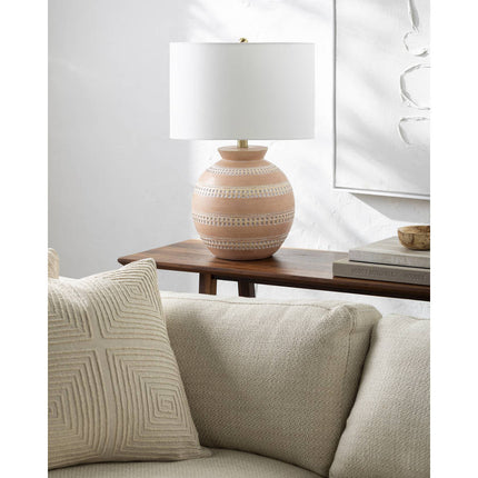 Dino Traditional Brick/White Table Lamp Lighting TriadCommerceInc