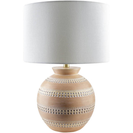 Dino Traditional Brick/White Table Lamp Lighting TriadCommerceInc 21"H x 14"W x 14"D