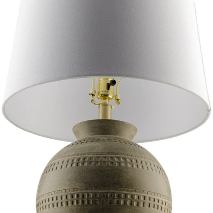 Dino Traditional Gray/White Table Lamp Home Decor > Lighting > Lamp > Table Lamps TriadCommerceInc