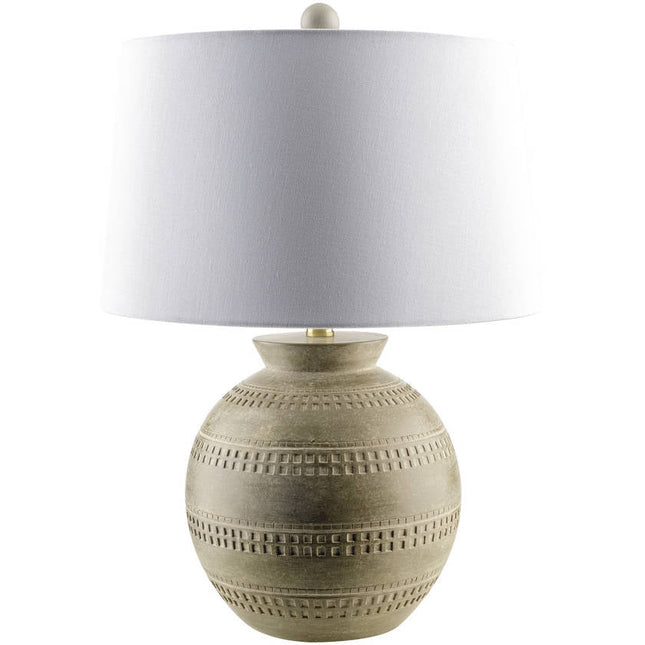 Dino Traditional Gray/White Table Lamp Home Decor > Lighting > Lamp > Table Lamps TriadCommerceInc 21"H x 14"W x 14"D