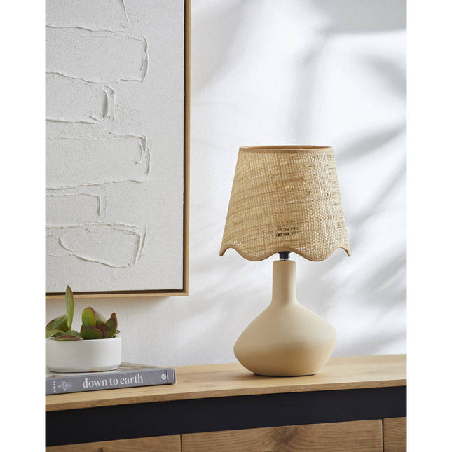 Eiman Rustic Cream/Wheat Table Lamp Home Decor > Lighting > Lamp > Table Lamps TriadCommerceInc