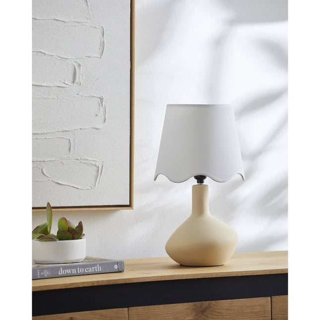 Eiman Rustic White/Cream Table Lamp Home Decor > Lighting > Lamp > Table Lamps TriadCommerceInc