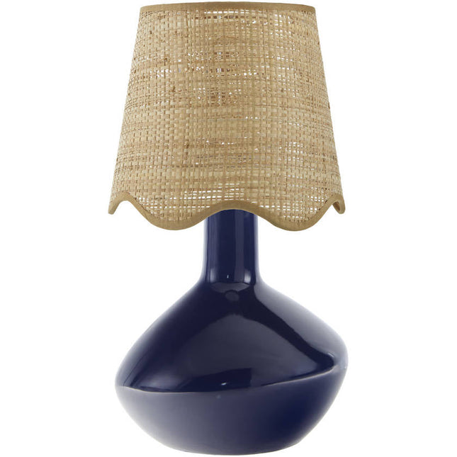 Eiman Rustic Dark Blue Table Lamp Home Decor > Lighting > Lamp > Table Lamps TriadCommerceInc 15"H x 9"W x 9"D