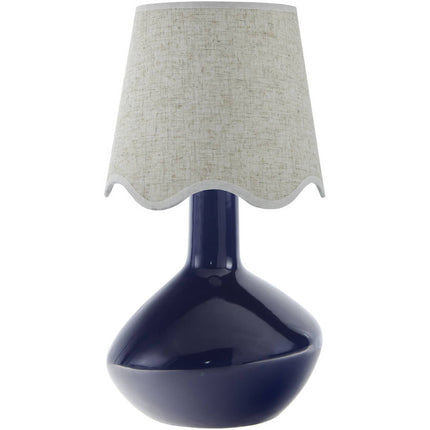 Eiman Rustic Dark Blue/Wheat Table Lamp Home Decor > Lighting > Lamp > Table Lamps TriadCommerceInc 15"H x 9"W x 9"D