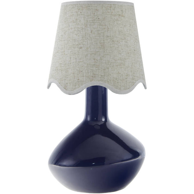 Eiman Rustic Dark Blue/Wheat Table Lamp Home Decor > Lighting > Lamp > Table Lamps TriadCommerceInc 15"H x 9"W x 9"D