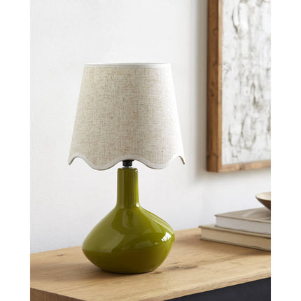 Eiman Rustic Green/Wheat Table Lamp Lighting TriadCommerceInc